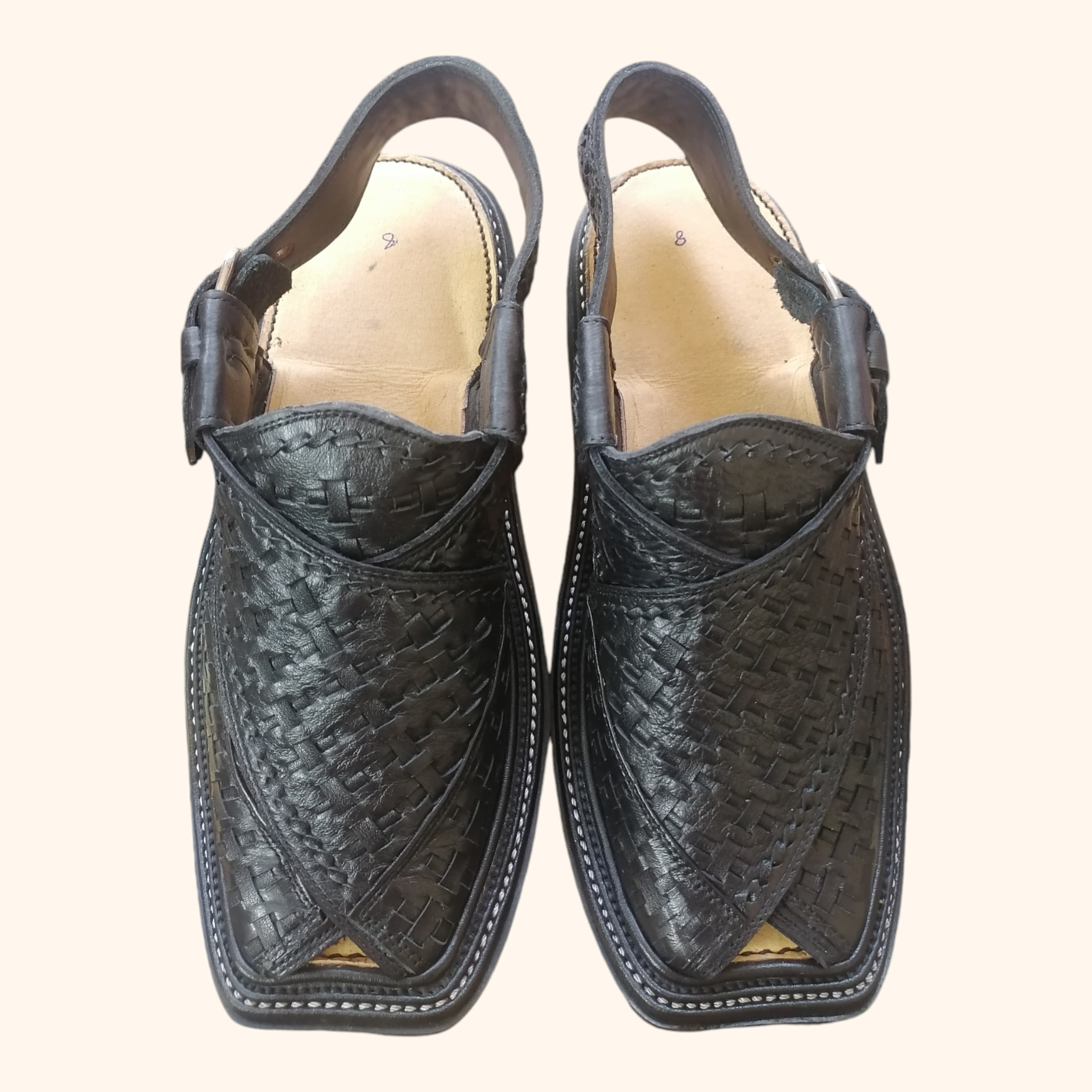 Traditional Charsadda Black Chappal