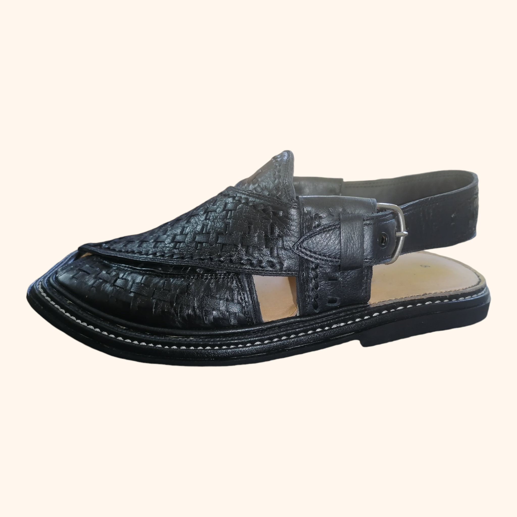 Traditional Charsadda Black Chappal