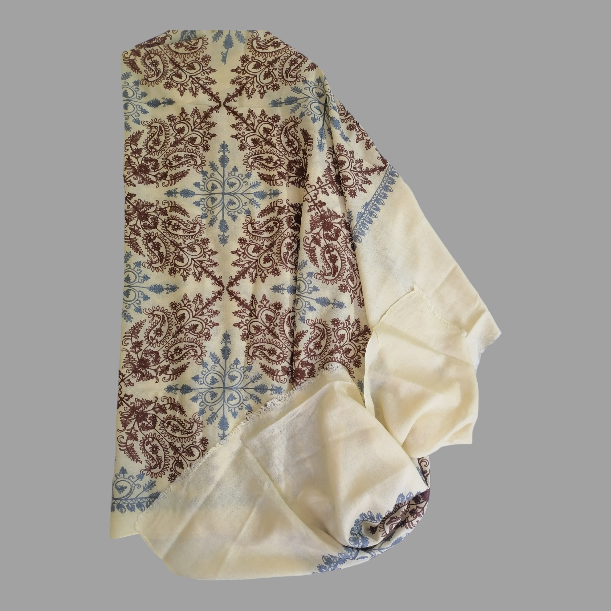 Premium - Swati Machine Embroidered Woolen Shawls