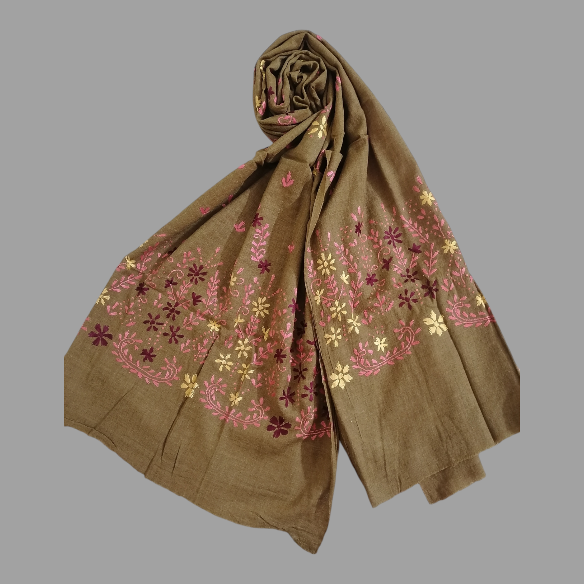 Premium - Swati Hand Embroidered Woolen Shawls