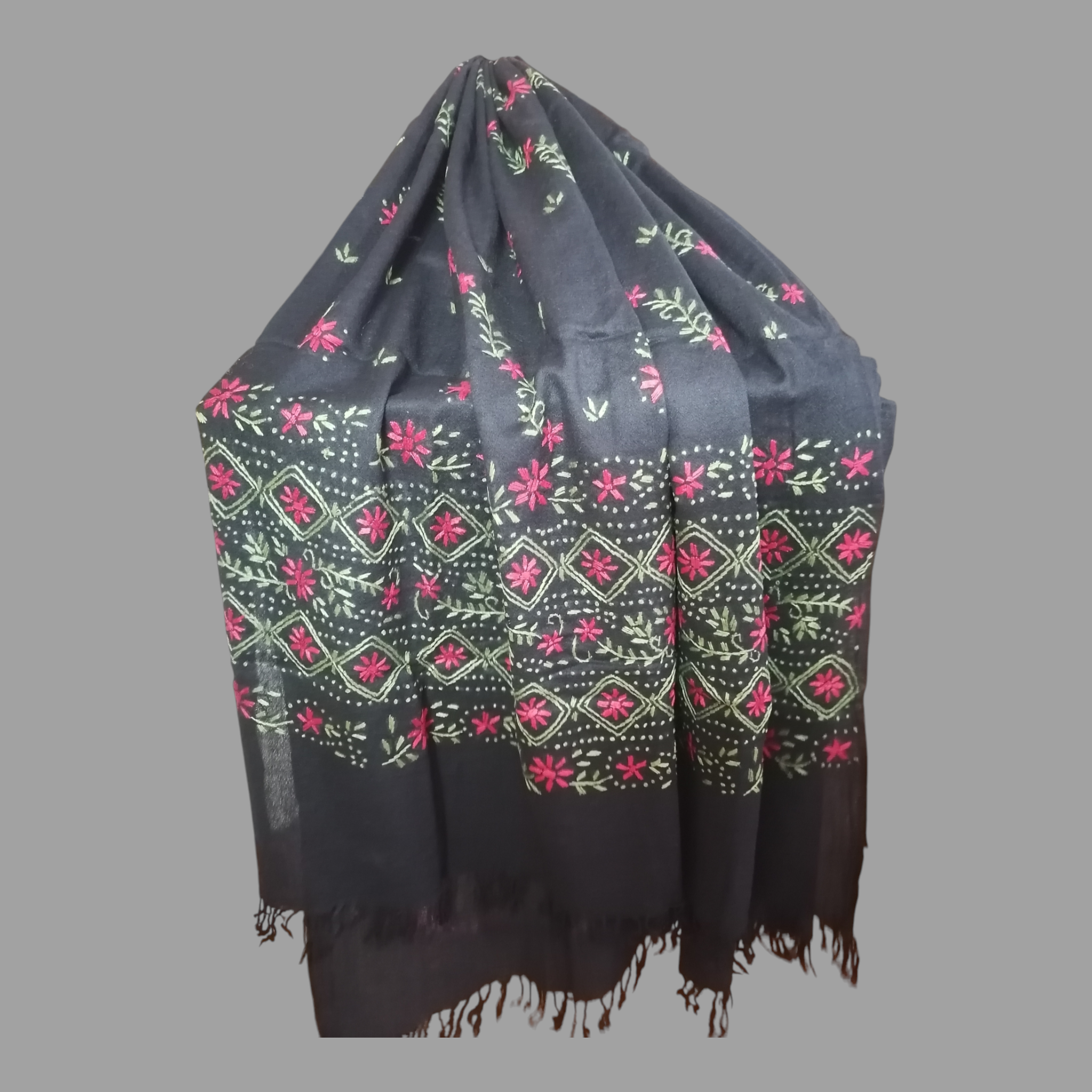 Premium - Swati Hand Embroidered Woolen Shawls