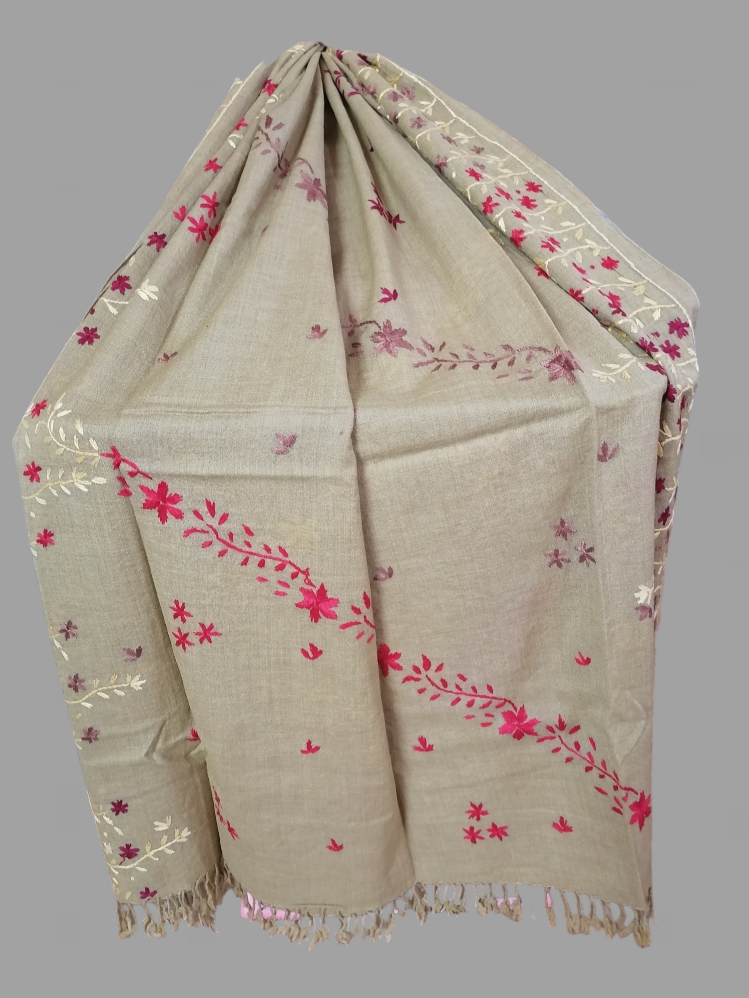 Premium - Swati Hand Embroidered Woolen Shawls