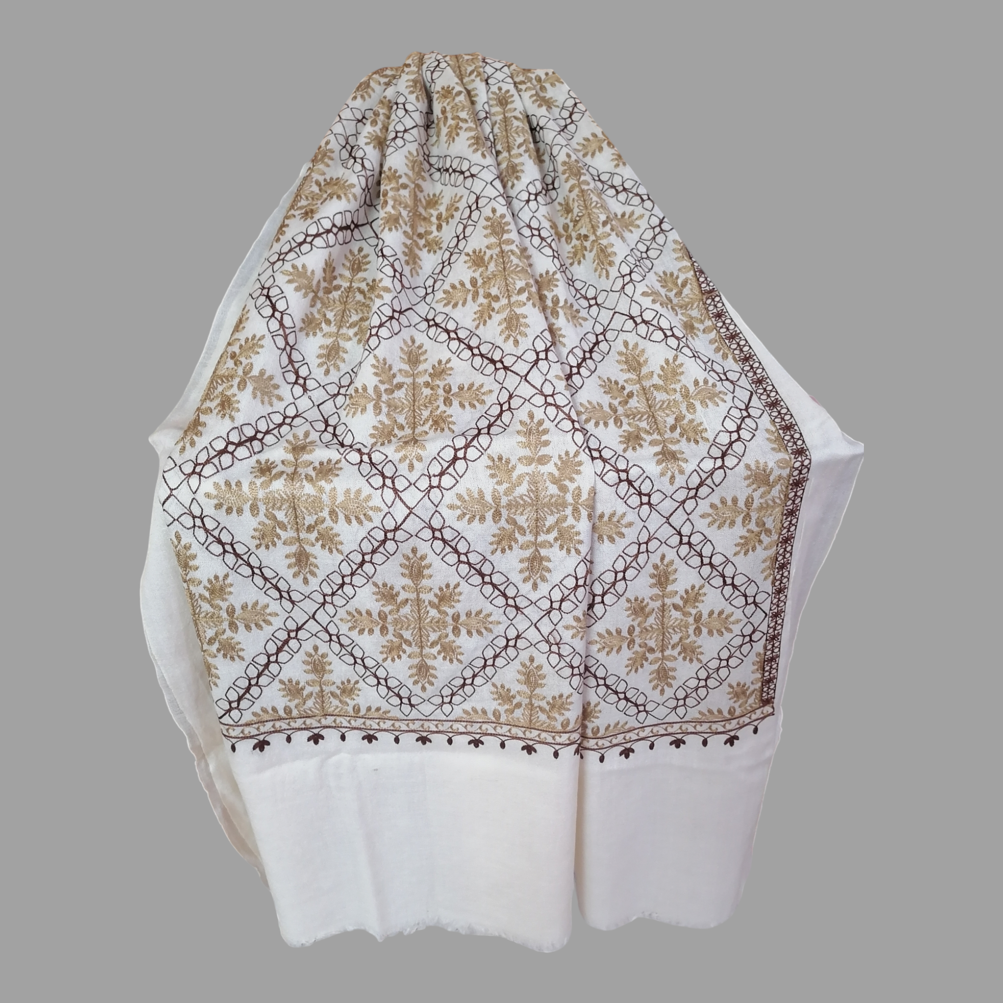 Premium - Swati Machine Embroidered Woolen Shawls