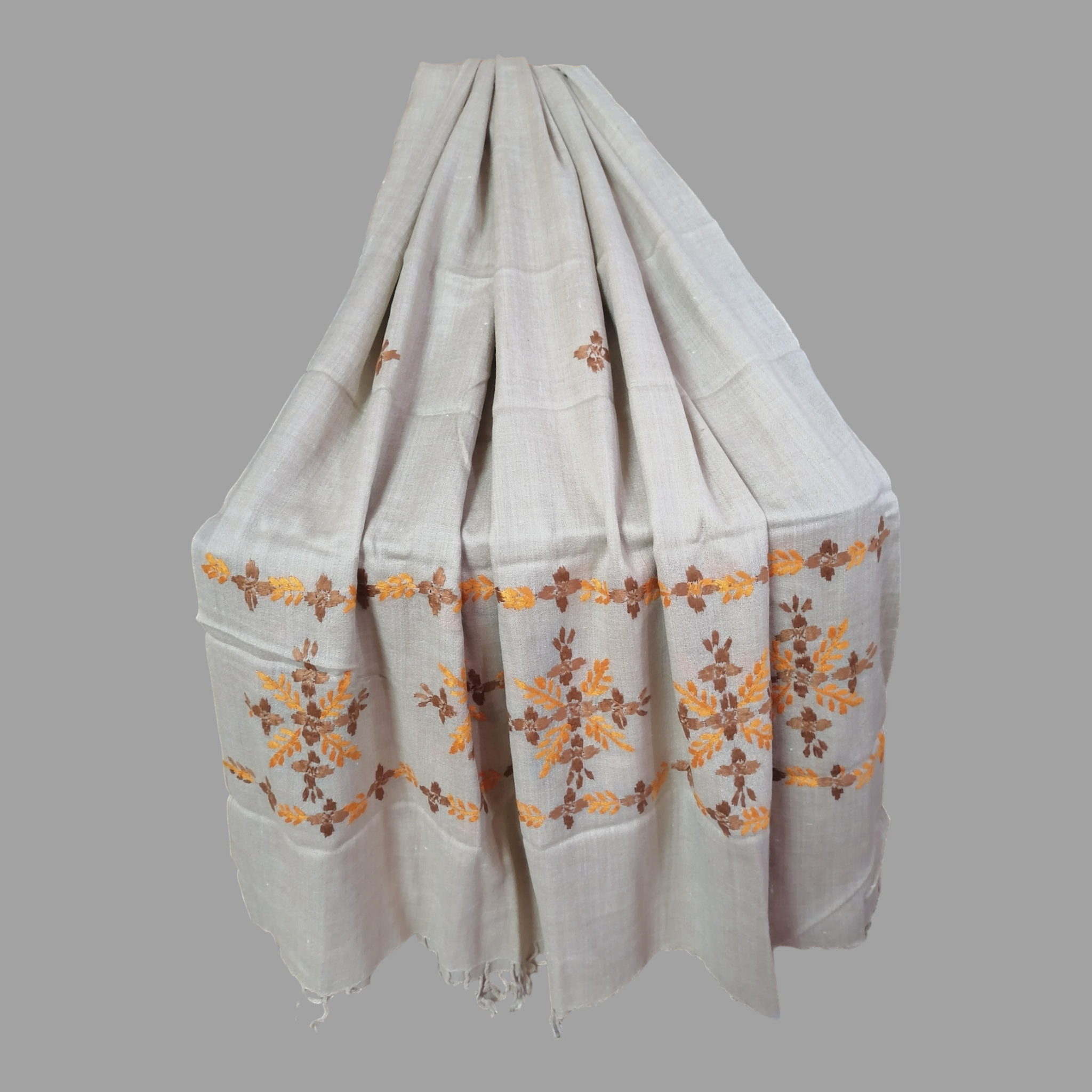 Swati Work Hand Embroidered Woolen Shawls