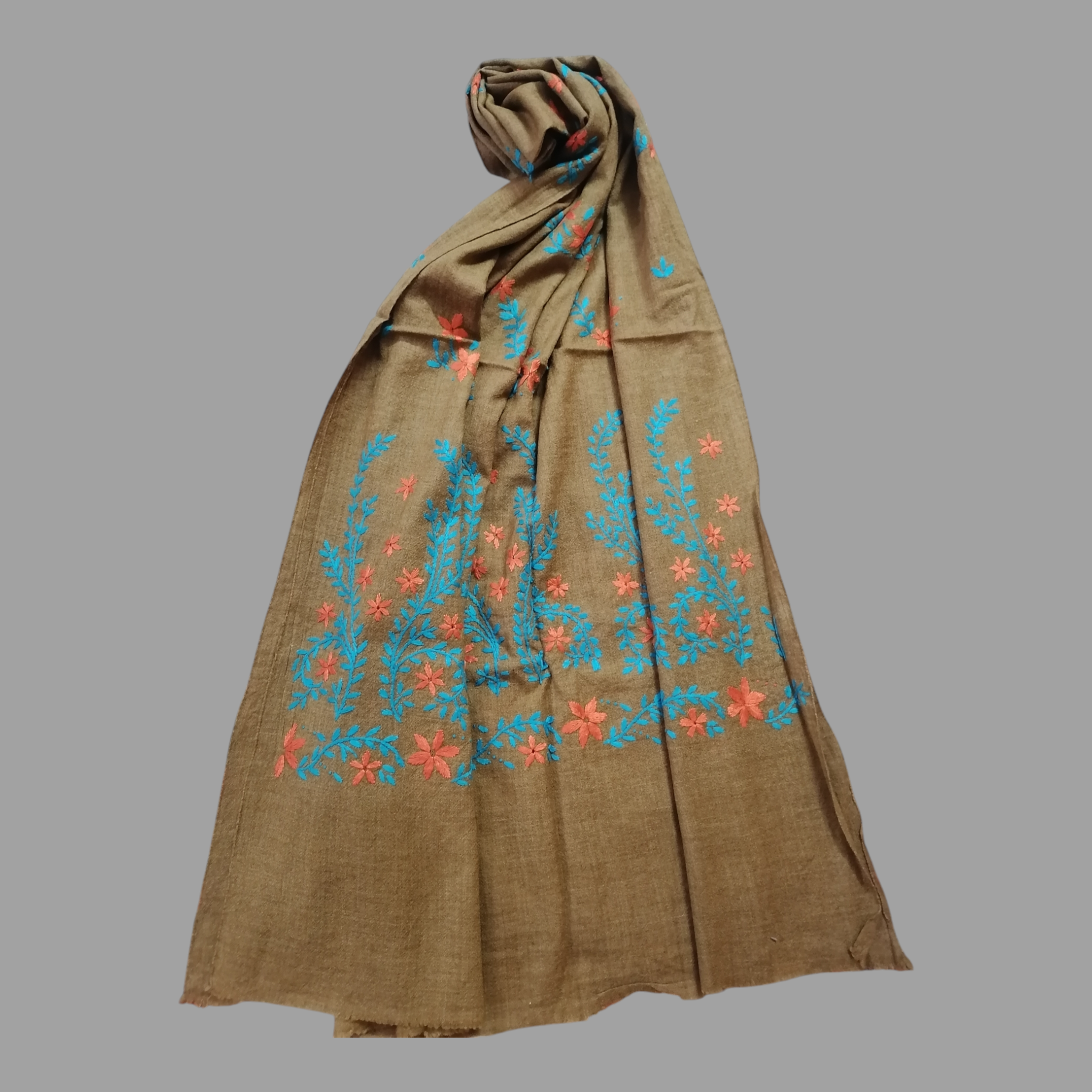 Premium - Swati Hand Embroidered Woolen Shawls