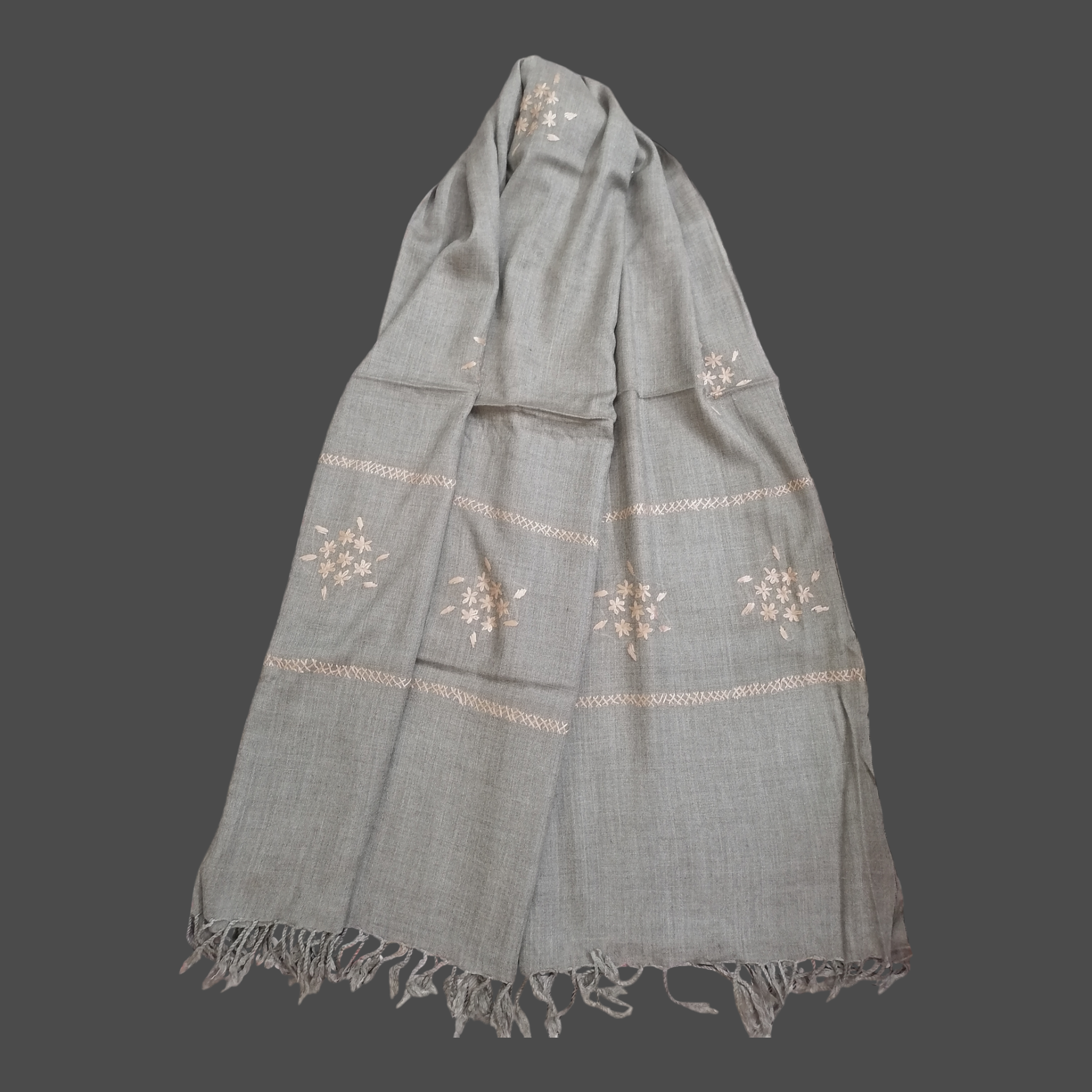 Swati Work Hand Embroidered Woolen Shawls