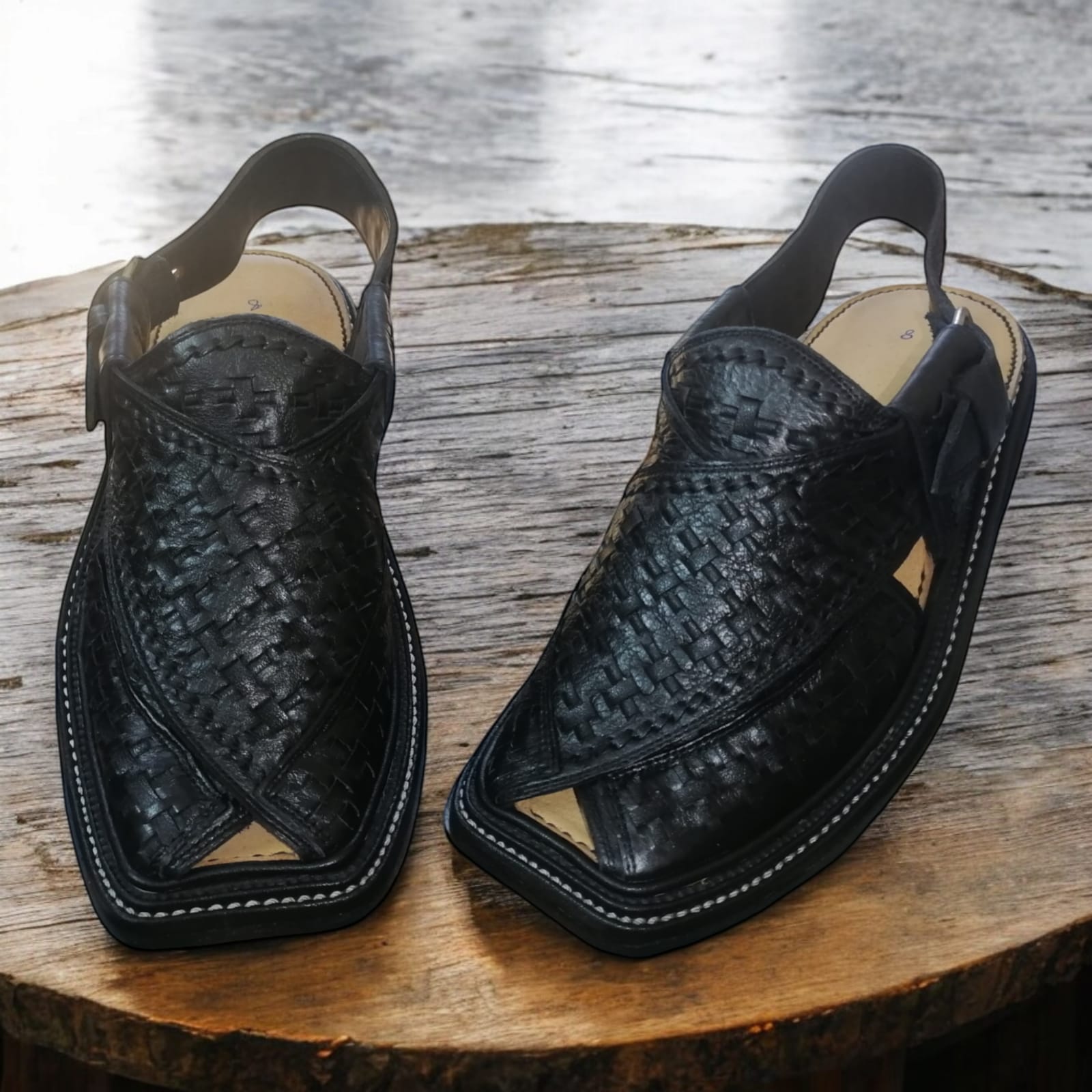 Traditional Charsadda Black Chappal