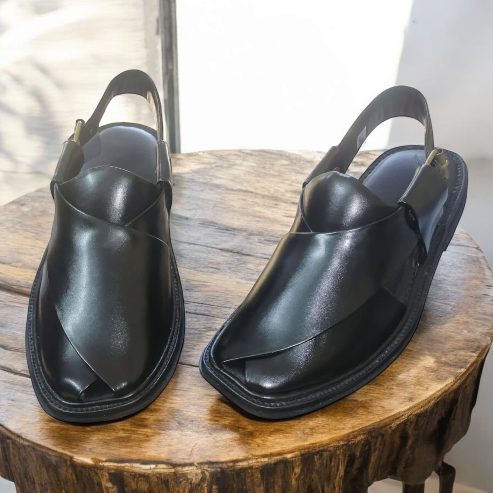 Classic Black Peshawari Chappal